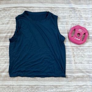 💪🏻 Dragon Fit Royal Blue Medium Crop Muscle Tee